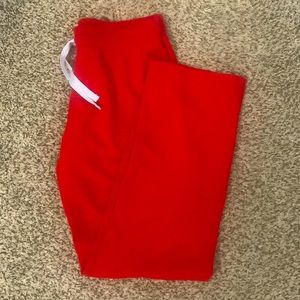 Womens figs scrub pants. Red bootcut size small